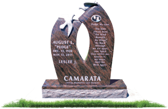 customized upright memorial
